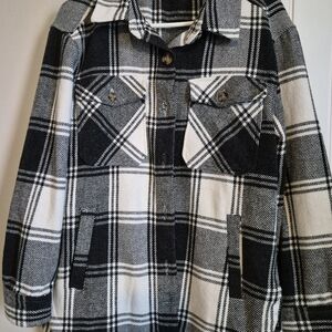 Black and White Plaid Jacket